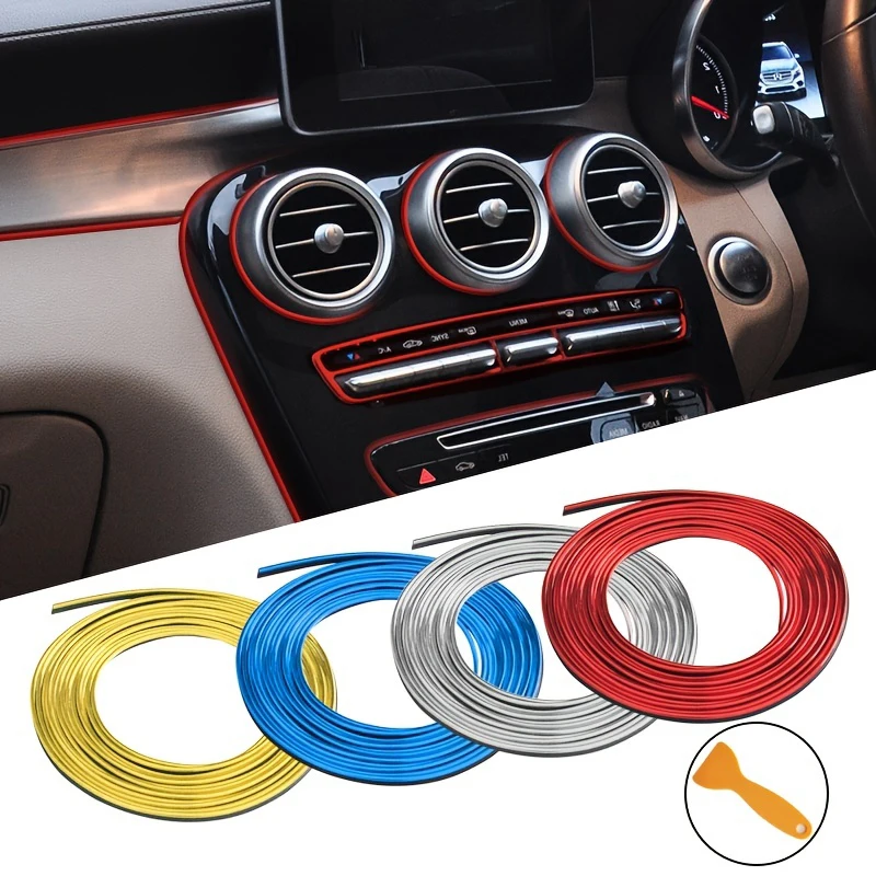 범용 DIY 장식 유연한 스트립 트림, 인테리어 몰딩, 자동차 스타일링 스트립 트림, 대시 보드 도어, 자동차 스타일링 도구, 1m, 신제품 