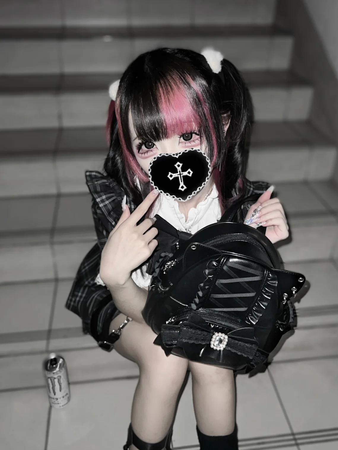 Japanese Mine Style Mass-Produced Lace Stitching Diamond Bow Ruffles Cat Ear Pu Sweet Cute Lolita Kawaii Zipper Backpack Women 4