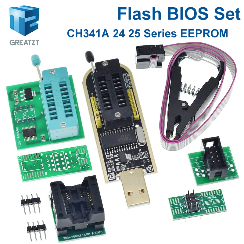 GREATZT-CH341A-24-25-Series-EEPROM-Flash-BIOS-USB-Programmer-Module ...