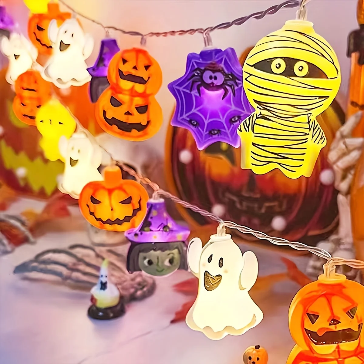 Spooky Halloween LED Decor Lights | Indoor Atmosphere & Party Accents