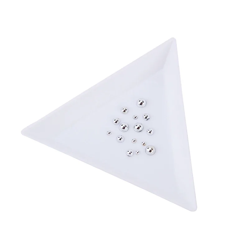 5 Stück dreieckige Nail Art Organizer Tablett Diamant Strass Aufbewahrungsplatte Salon Zubehör für Nail Art – Detail 5