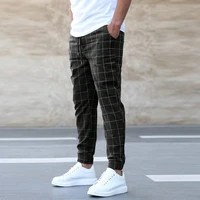 Men Spring and Autumn Versatile Casual Pants Korean Edition Trendy Slimming Small Leg Pants Pique Handsome Elastic Leg Tights