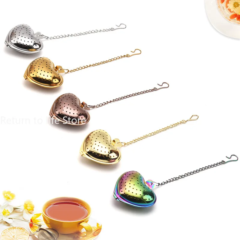 Tea Infuser Tea Strainer Heart Shape Stainless Steel Tea Infuser Spice Ball Strainer