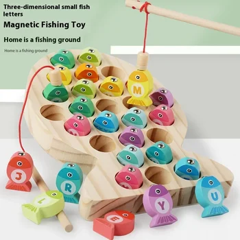 Wooden Fishing Alphabet Number Puzzle 1