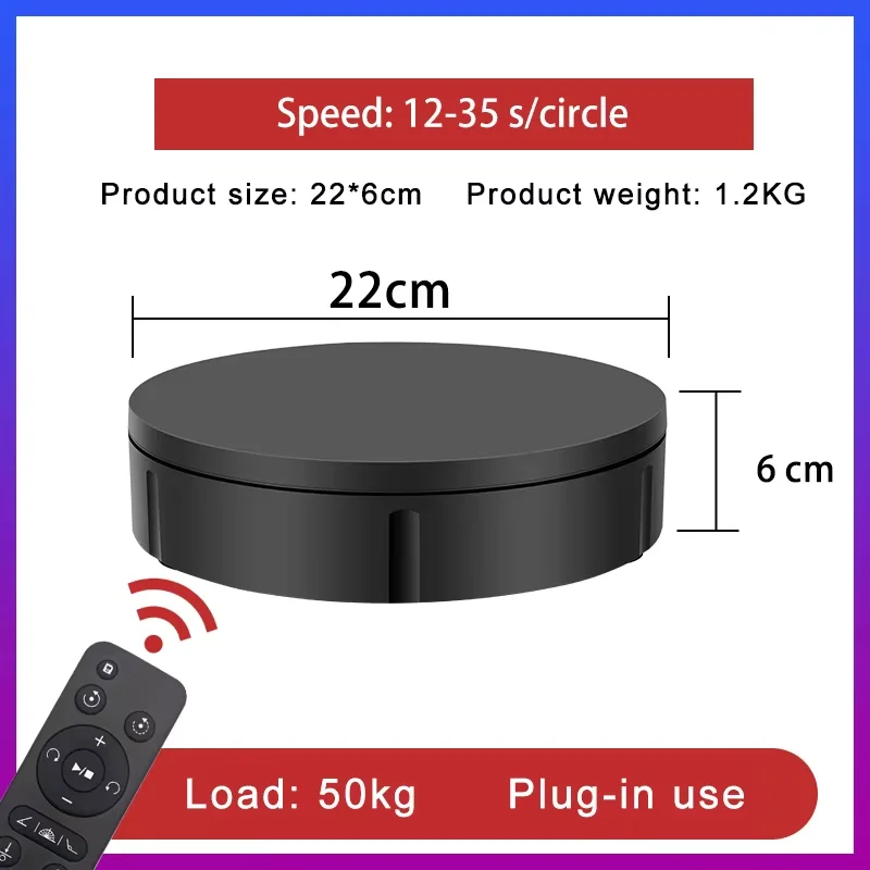 7.87'' 360° Rotating Display Stand w/ Remote for Jewelry Photo Video Figure - Picture 19 of 25