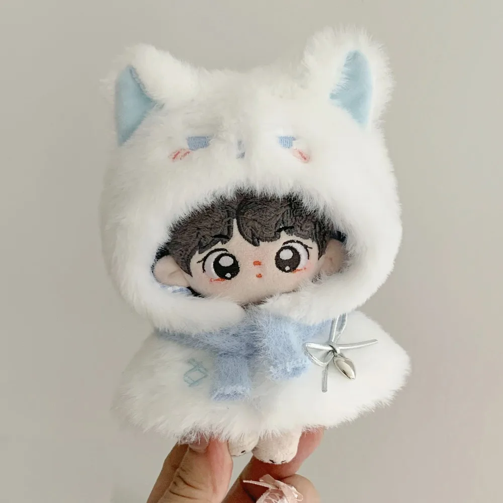 Plush Cloak 10cm Cotton Doll Clothes Dress Up Suit 20cm Doll Clothes Outfit Cute Blue Doll Clothes Set 10/20cm Cotton Doll