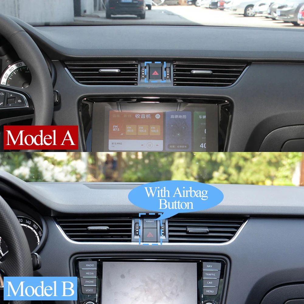 스코다 옥타비아 2015-2021 5E0820951CZLL 용 자동차 대시 보드 전면 중앙 에어컨 콘센트 AC 벤트 그릴 어셈블리