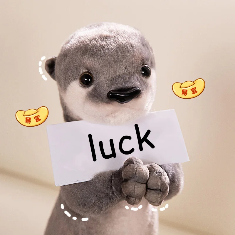 Animals to Thank for Blessing Plush Toys Red Panda Otter Short-Tailed Kangaroo Sea Otter Plush Animals Lifelike Bless Luck Gifts