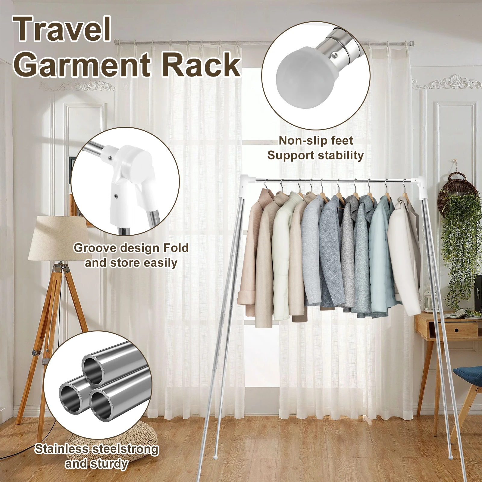 Stainless Steel Foldable Laundry Drying Rack for Home