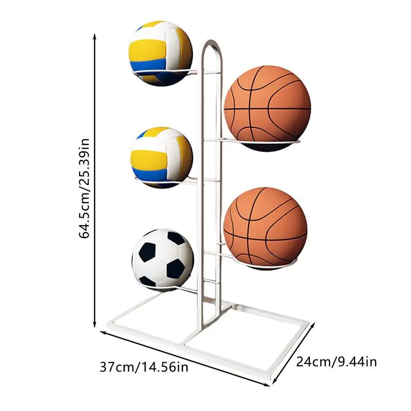 Multi-Layer Basketball Storage Rack Football Display Shelf Kindergarten Volleyball Stand Holder Cast Iron Stand Display