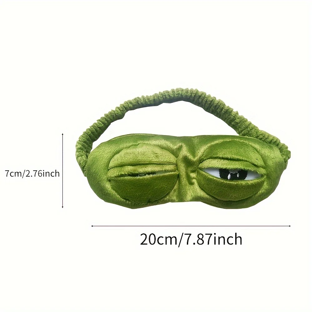 3D Sad Frog Sleep Mask Natural Sleeping Eyeshade Cover Shade Eye Patch Women Men Portable Blindfold Travel Eyepatch Xmas GIft 4