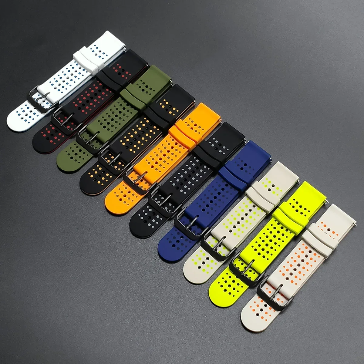 Silicone Sports Wristband Bracelet - 22mm Watch Strap Accessory
