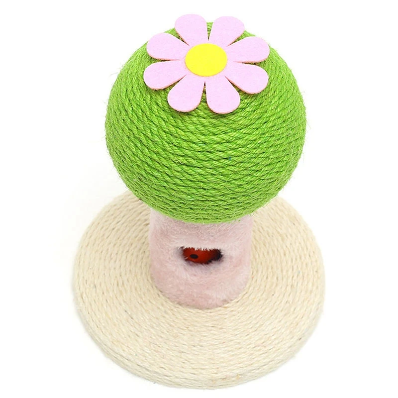 Тканая Когтеточка Sisal для кошек игрушка домашних животных С КАКТУСОМ шариком из