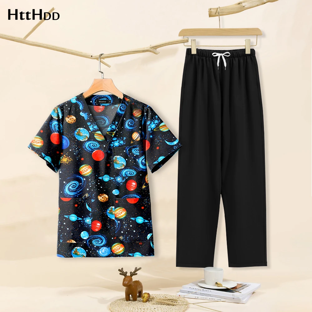 

Медицинская Униформа унисекс с принтом для женщин и салонов красоты