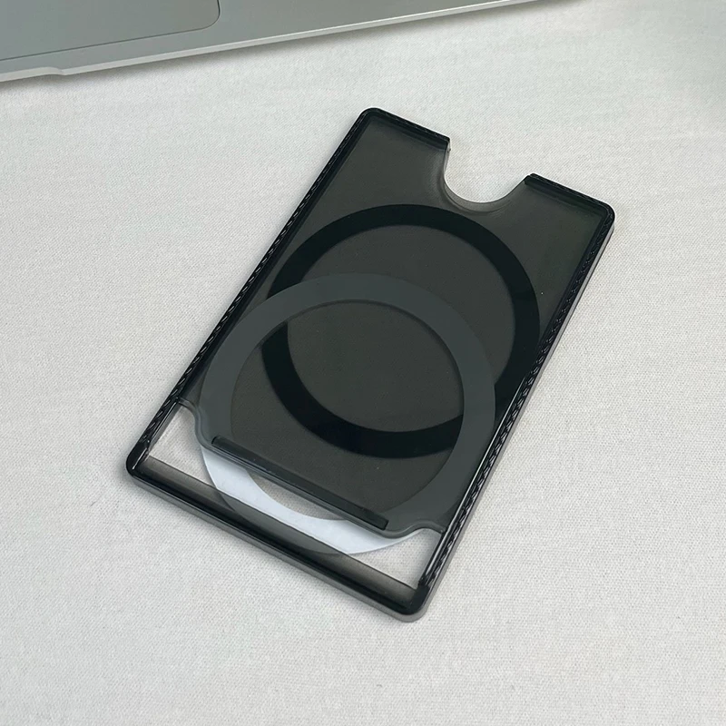 Clear Magnetic Wallet Case Card Holder - Universal Fit