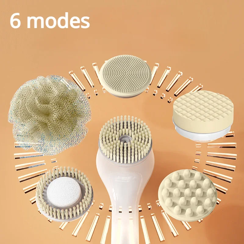 Electric Bath Brush Home Body Cleaning Massage Rubbing Mud Brush Automatic Long Handle Bath Back Electric