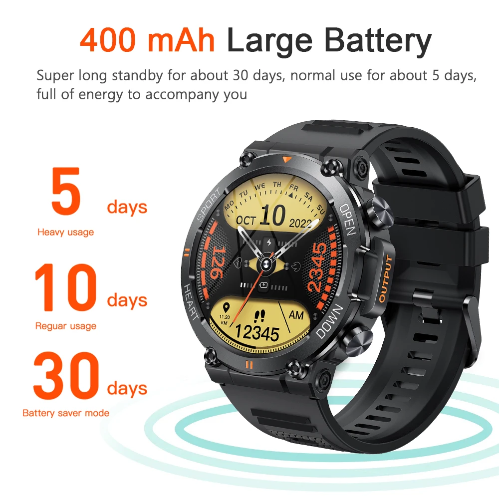 MELANDA ο 1.39 ġ   ȭ Ʈ ġ  ƮϽ    Smartwatch 400mAh