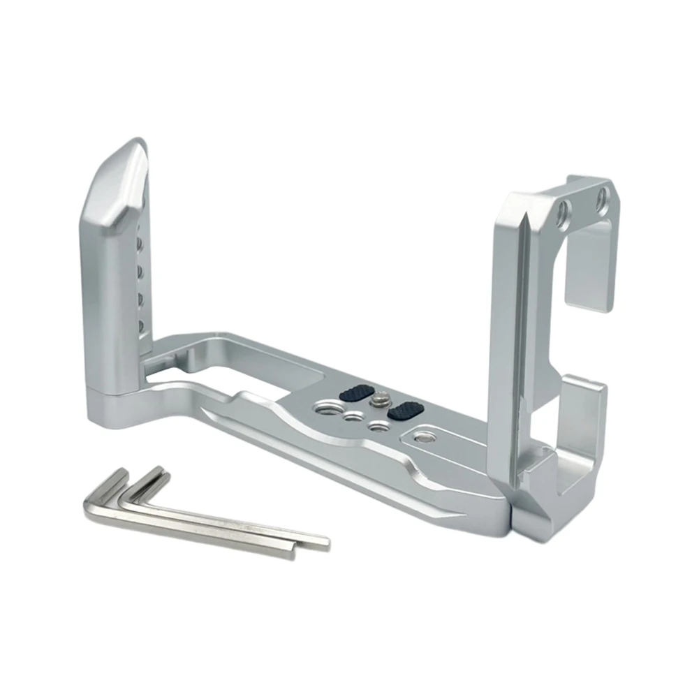 

Quick Release L Plate Hand Grip Bracket 1/4 Screw for Fujifilm Fuji X-T4 Camera Grip Base Holder Pull-Out Version Silver