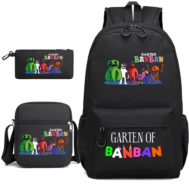 Garten of Banban Class 정원 게임 학생 책가방, 원숄더 연필 가방, 경량 어린이 배낭, 3 피스 세트