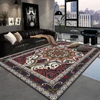 Retro Persian Luxury Carpets Large Area Living Room Boho Decoration Non-slip Rugs Bedroom Bedside Tables Soft Floor Mat Chairs 2