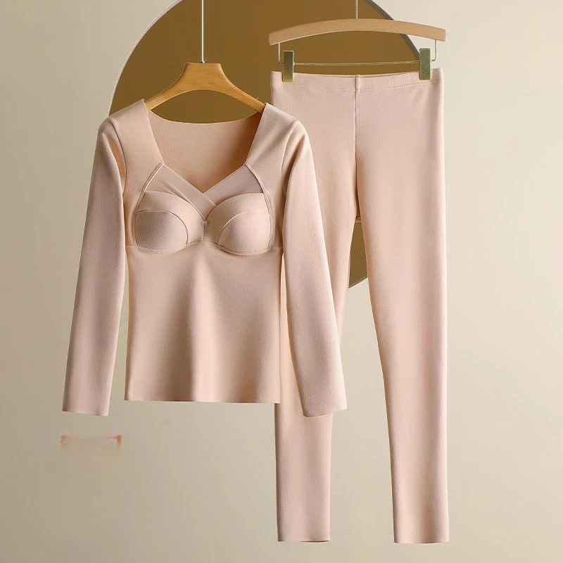 Autumn Winter Thermal Underwear for Women Long Johns Set Female Slim Fit Bottom Tops + Pants Ladies 2 Pieces Sets H642