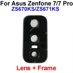 Rear Camera Glass Lens with Adhesive Frame Holder Replacement Part (Lens and Frame)