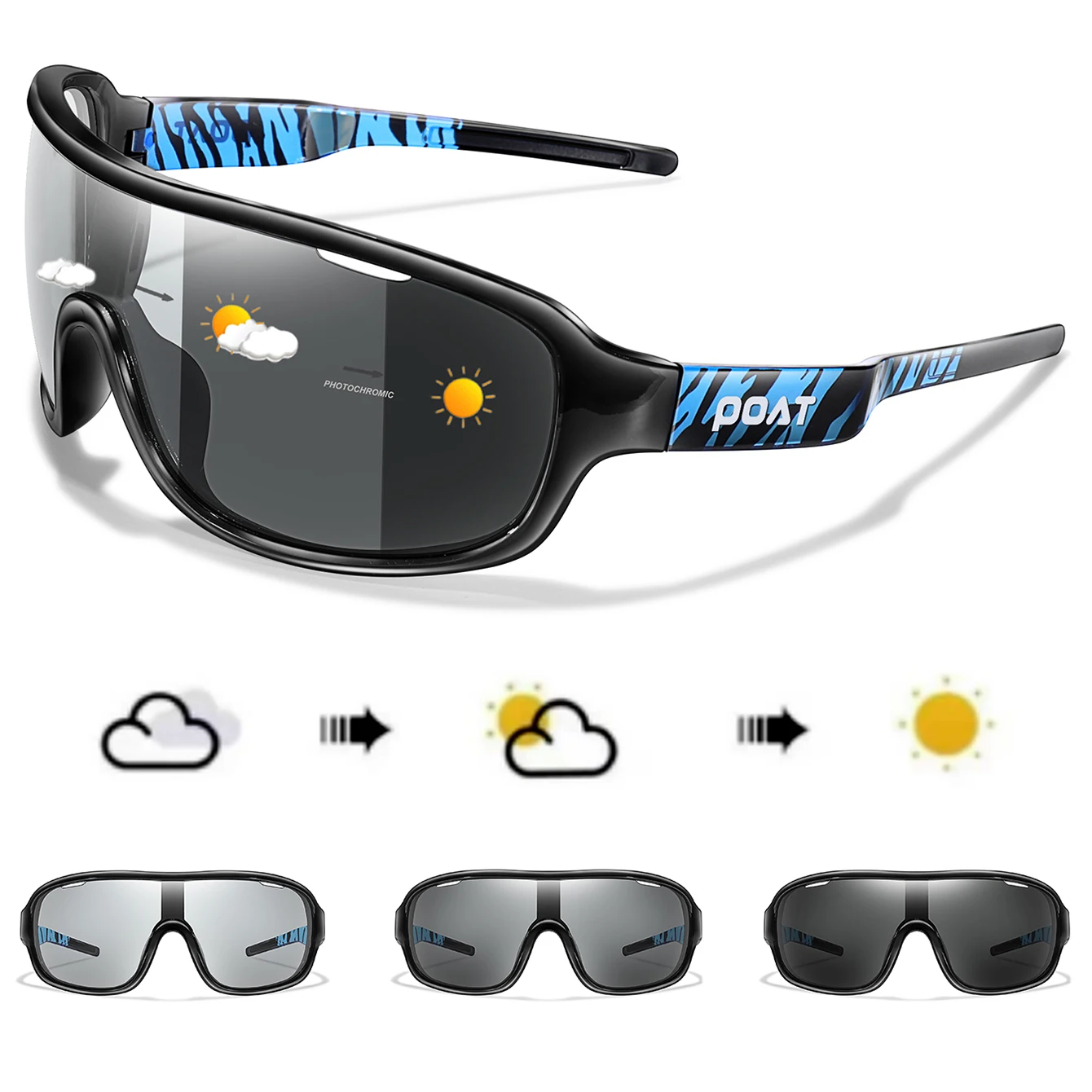 POAT Sunglasses Polarized Photochromic Outdoor