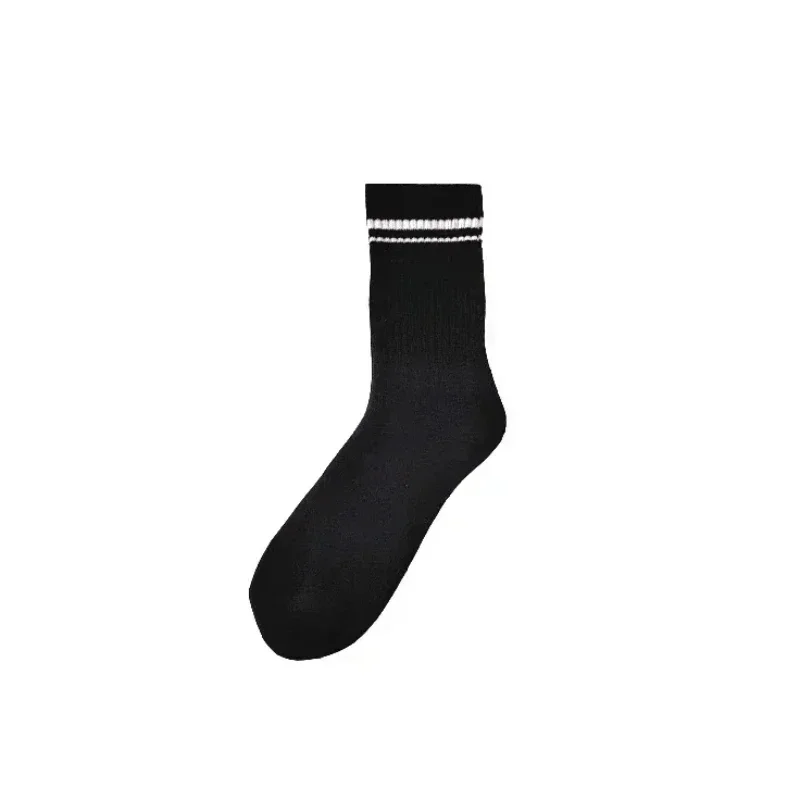 

LO Mid-tube unisex Four Seasons Calf Socks Basketball Tennis Football Sports Casual Socks Classic Stripes Yoga Stockings