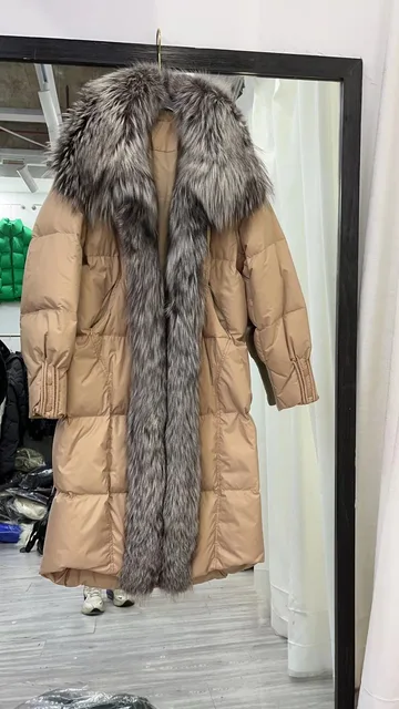 Pelzjacke Pelzmantel FÃ¼r Damen Damen Mantel Silberfuchs Pelz