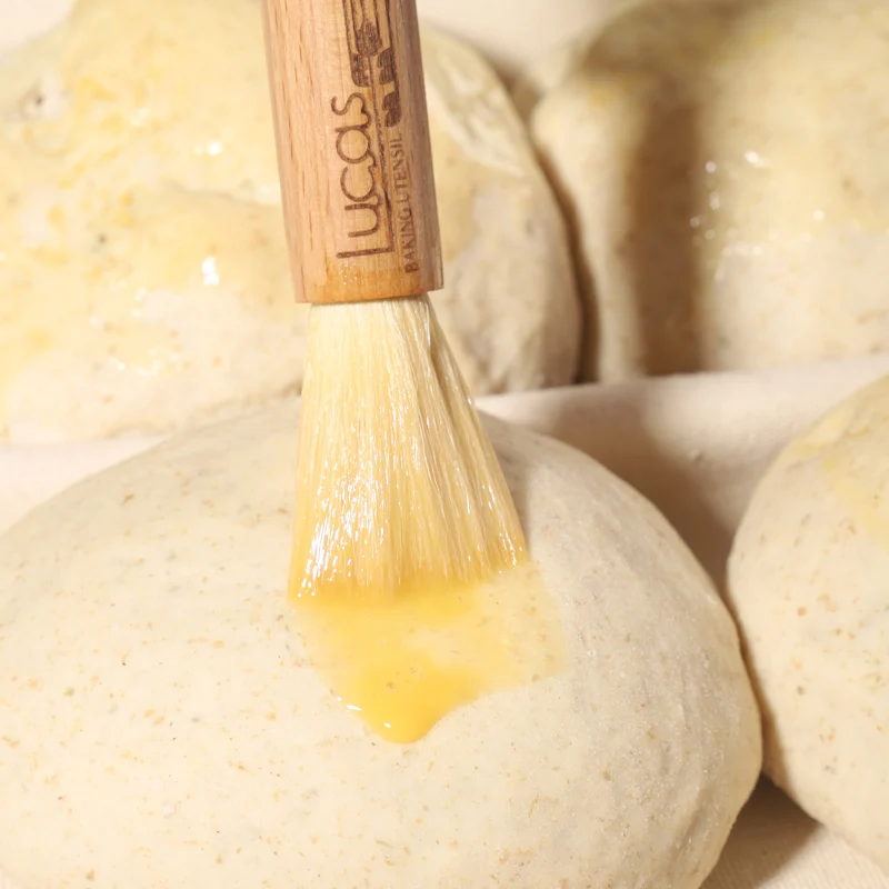 Wool Brush Soft Bristle Brush Baking Tools Beechwood Solid Wood Egg Oil Moon Cake Souffl&eacute; Baking Tools