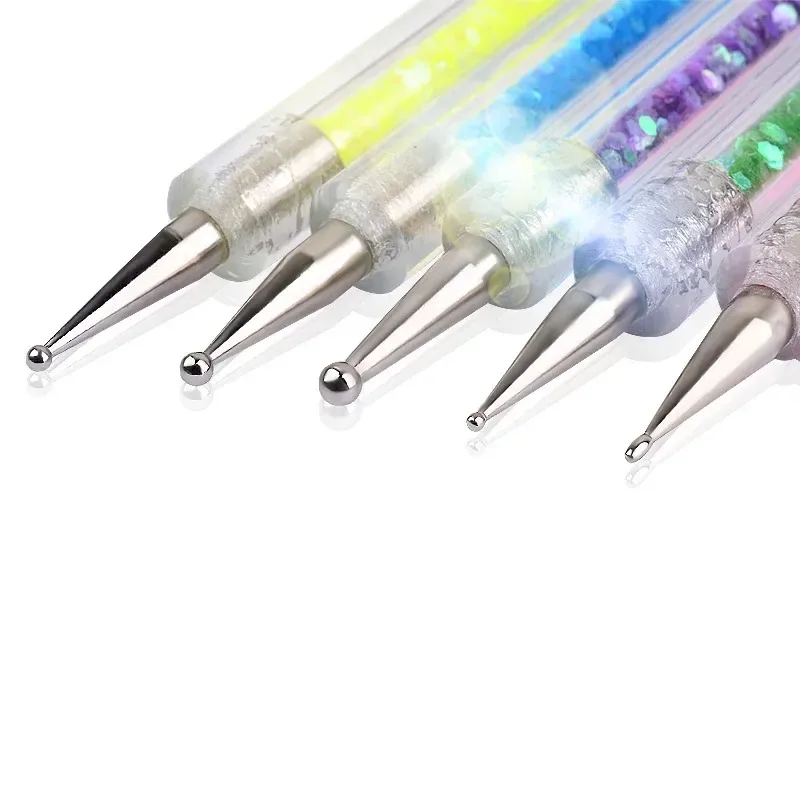 5Pcs Nails Art Dotting Pen Nails Brushes For Art Accessories Tools Kits Nail Supplies For Professionals Manicure Set Nail Art Pen