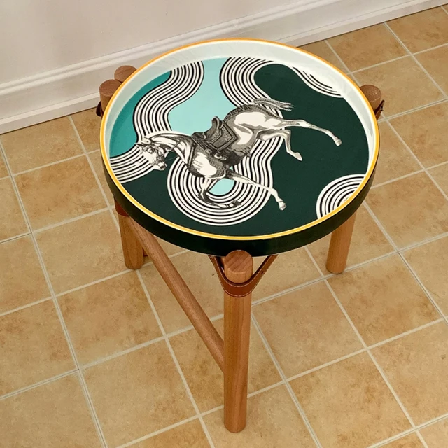 Equestra Leather-Tie Side Table 1
