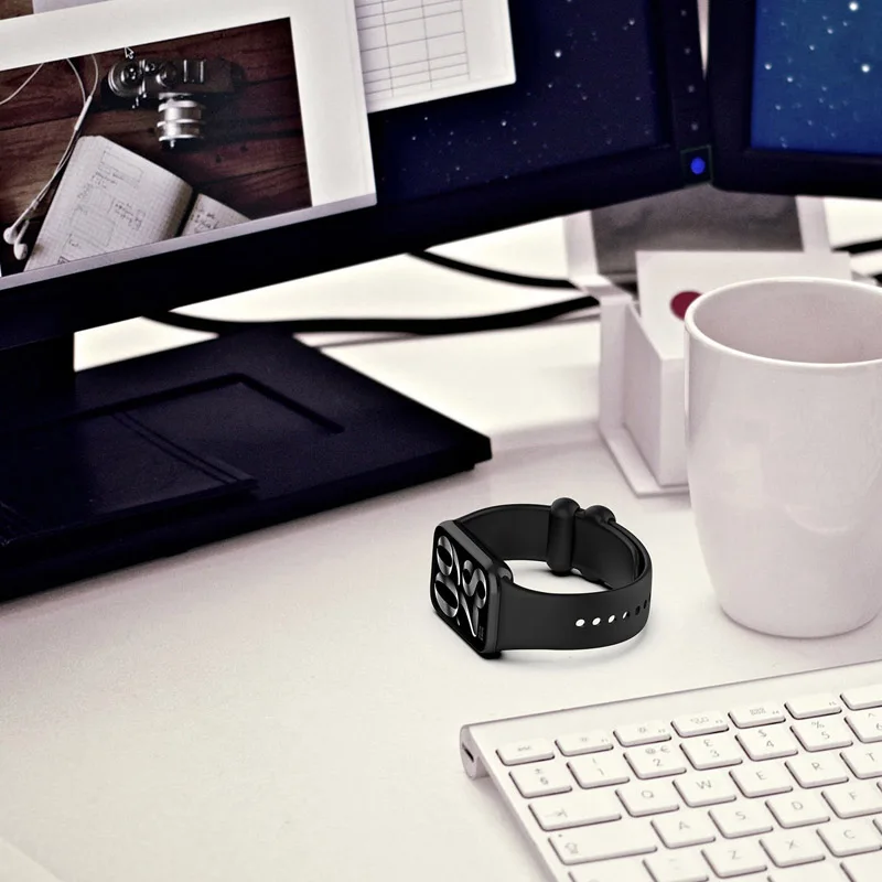 Sport Silicone Strap Bracelet for Smart Watches - Durable Rubber Wristband Accessories