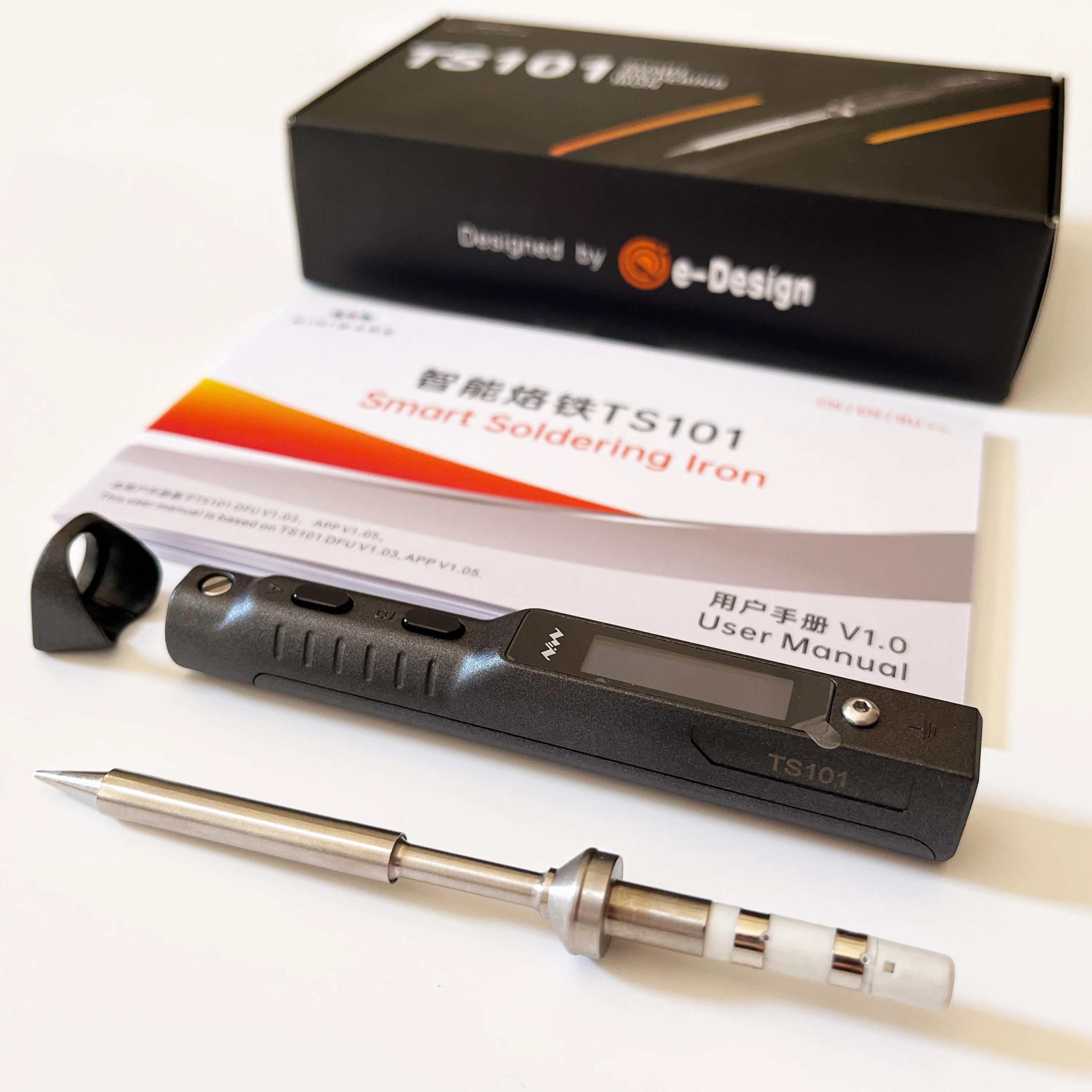 Original 24V 65W TS101 Mini USB-C Electric Smart Soldering Iron Kit TS100 UpgradeOLED Display Programable Adjustable Temperature 2
