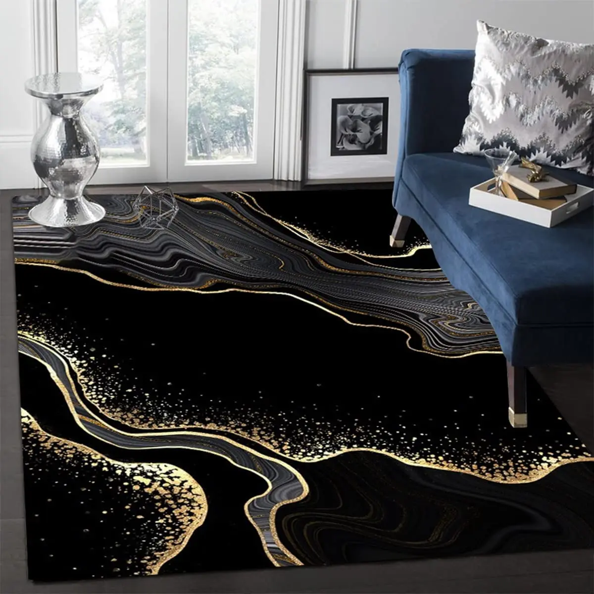 Abstract Marble Carpet for Living Room Luxury Home Decorations Sofa Table Large Area Rugs Bedroom Bedside Floor Mat Tapis Salon 3