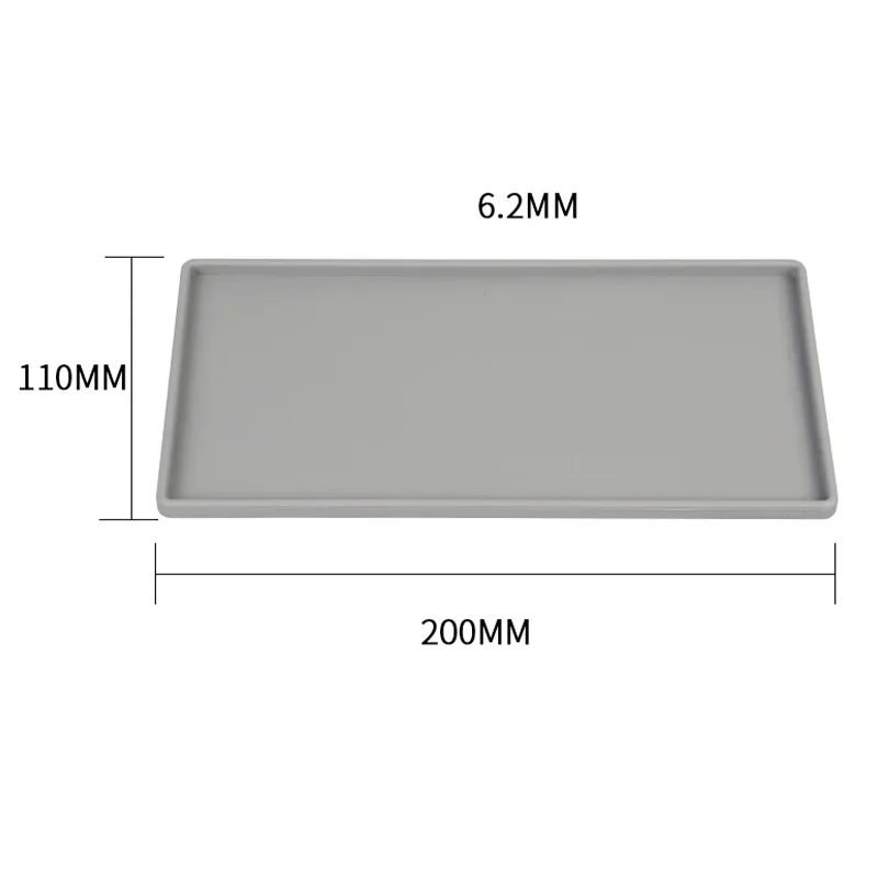 Silicone Plastic Flat Tray Square Mobile Holder Bathroom Soap Tray Coffee Tea Cutlery Holder 1pc tea tray