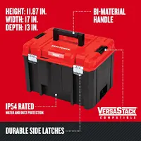 VERSASTACK Deep Tool Box, Lockable, 17-in. (CMST17825) Bi-material Handle on Top of Each Unit for Easy and Comfortable Lifting 2