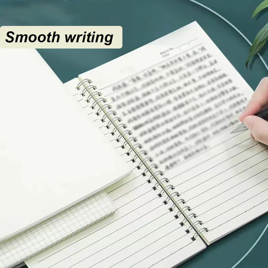A6 Pocket Coil Spiral Notebook Small Notepad Line Blank Grid Inner Pages 160 Pages 80 Sheets PP Cover Office School Supplies