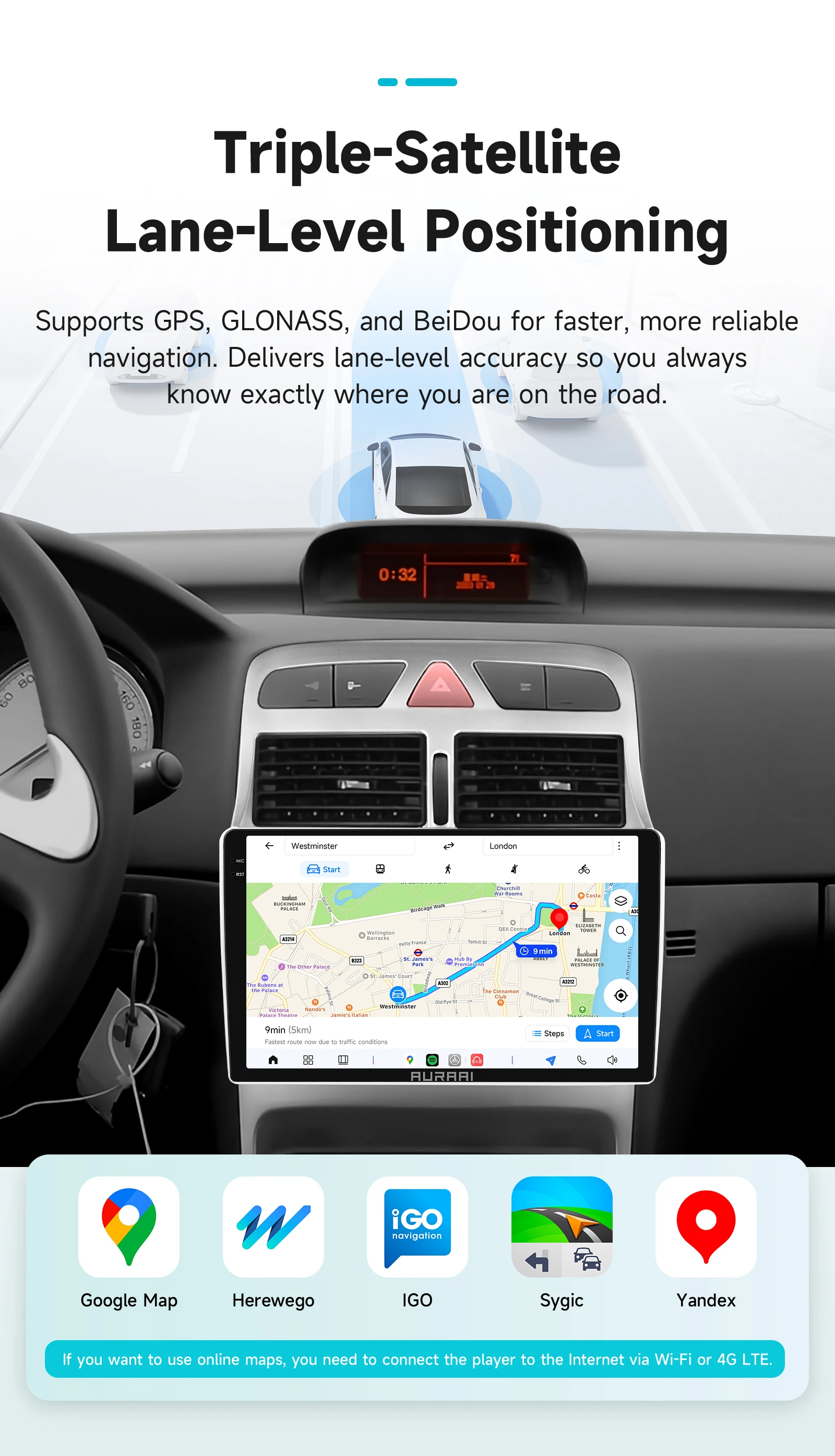 AURAAI X100 Android Auto-Intelligent-Bildschirm für Peugeot 307 307CC 307SW 2002 - 2013 4G BT GPS DSP CarPlay UNIS7870 Sprachsteuerung – Detail 28