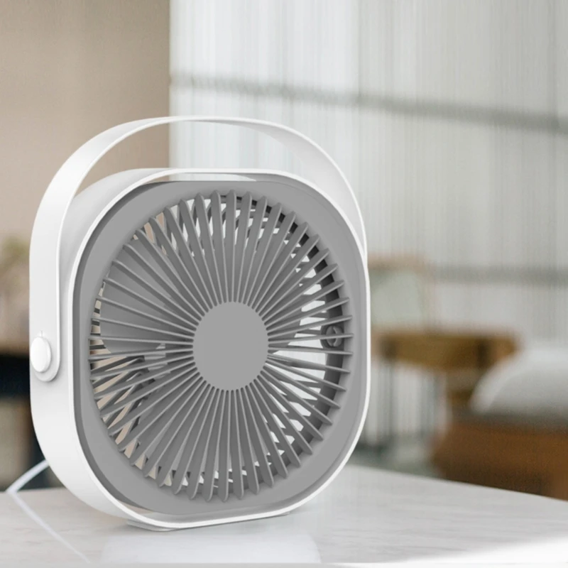 

6'' Small Desk Fan 3 Speeds Desktop Table Cooling Fan 360° Rotatable Quiet Personal Little Fan USB Powered for Office