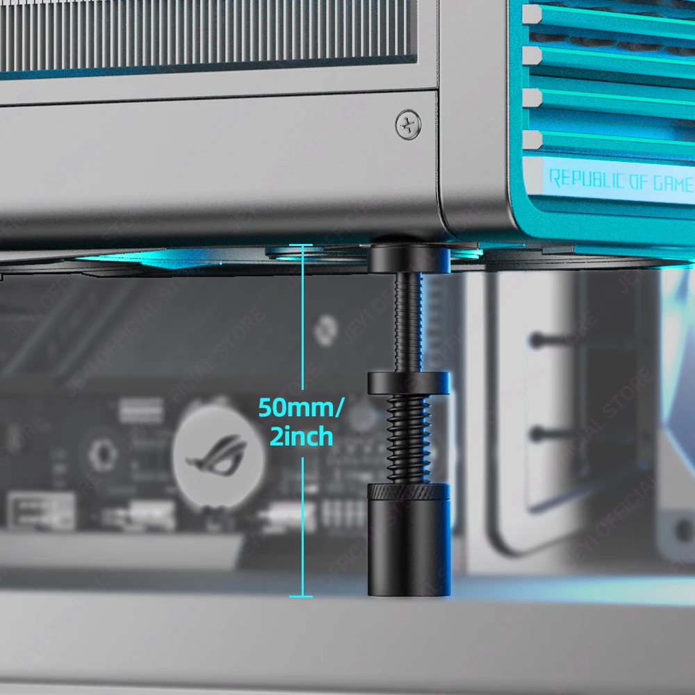Adjustable Heavy Duty GPU Anti-Sag Bracket for Desktop PCs - Available in Black, White, Silver