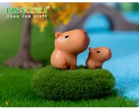 10pcs/Set Capybara Simulation Animals Model Mini Kapibare Action Figures Figurine Home Decoration Kids Gift 2