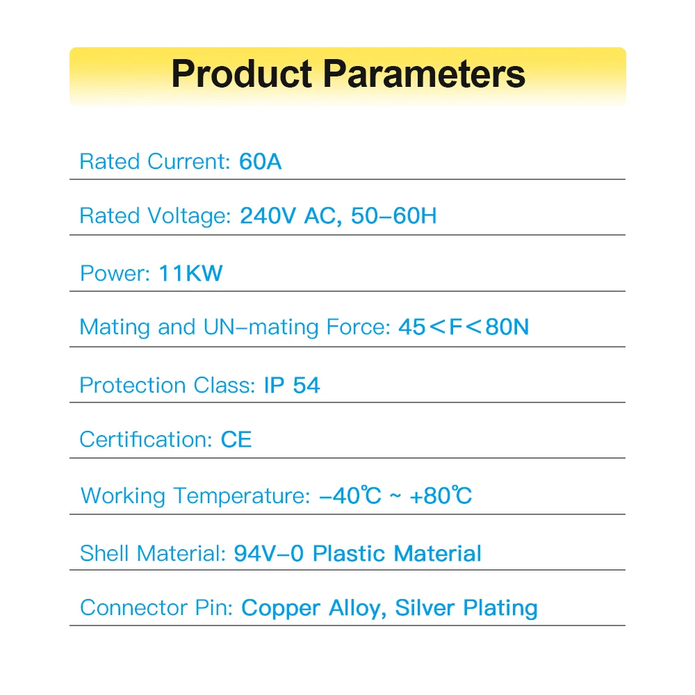   EV , ׽-Ÿ 2 AC , ̺긮  ڵ, IEC-62169 ǥ , 60A, ִ 11KW