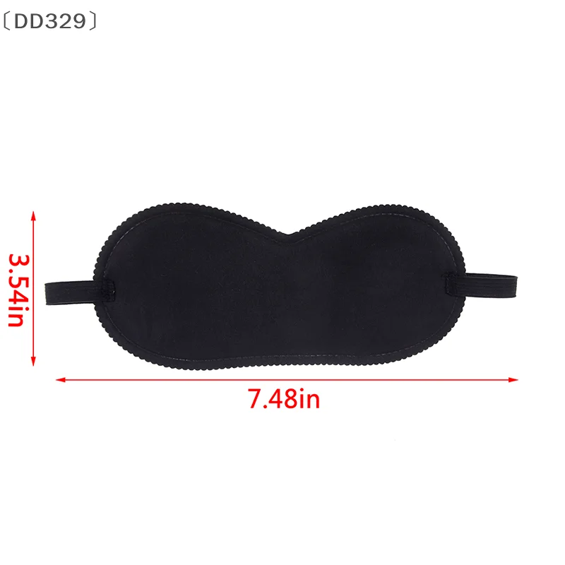 〔DD329〕 1 Pcs Black Sleep Eye Mask Filled Sunshade Travel Sleep Relaxation Aid Blinds Eyes
