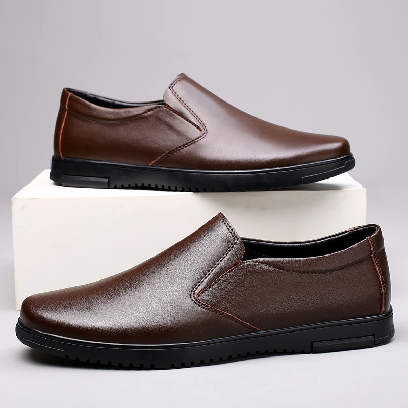 Italian Genuine Leather Men's Formal Loafers Handmade Business Casual Shoes High-end Formal Shoes for Men Driving Mocassin