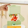 Triangles Suction Cup Sink Corner Rack - Detachable Trash Catcher & Food Waste Drainer, Space-Saving Kitchen Organizer 3