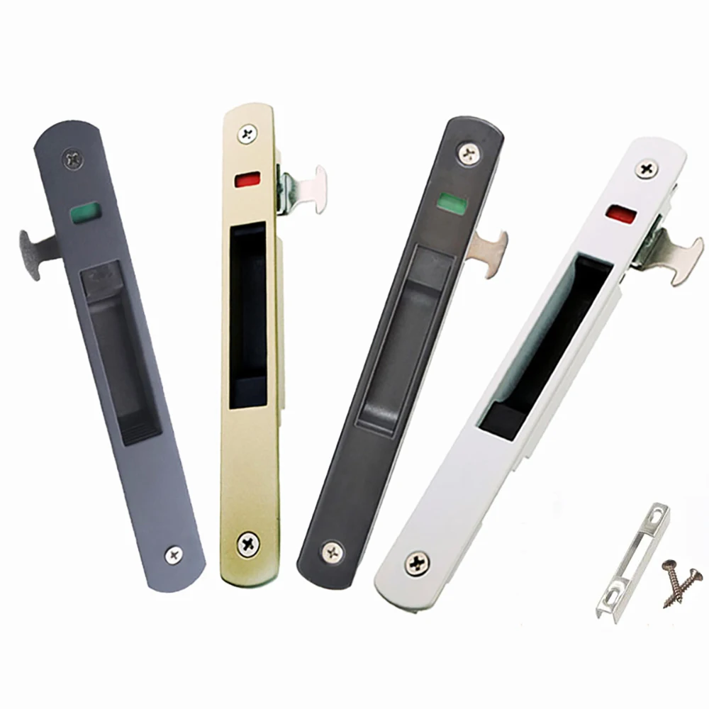 Sliding door lock hook lock sliding door single-sided aluminum alloy glass strip window buckle 90 hook