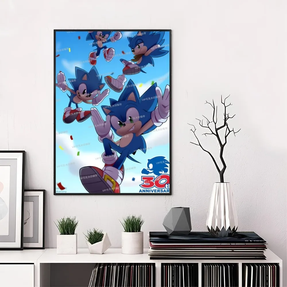 thumbnail image 1 of Póster de S-Sonic H-Hedgehogs en papel impreso para el hogar, sala de estar, dormitorio, entrada, bar, restaurante, cafetería, arte, pintura, decoración, 1 of 5