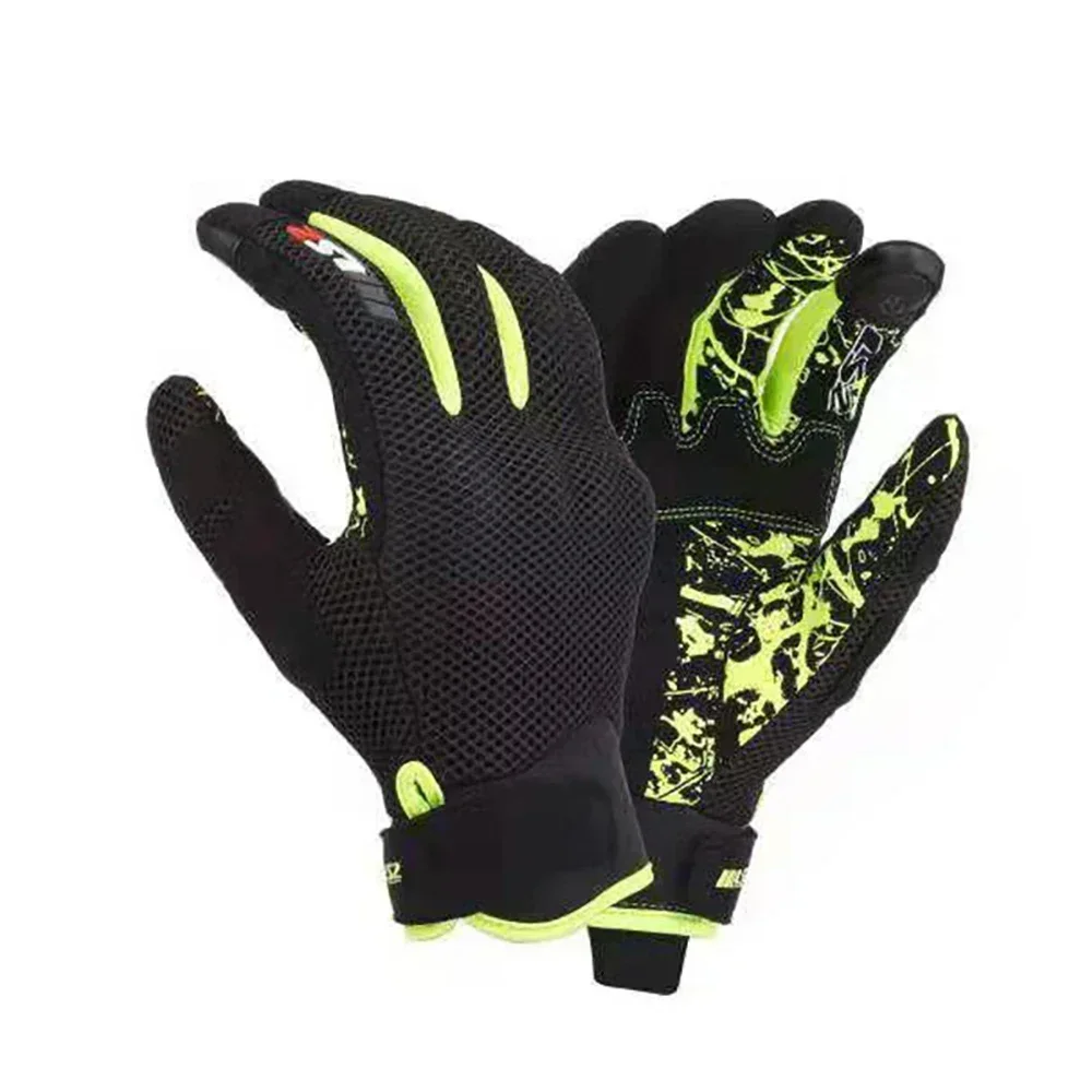 Motorcycle Gloves LS2 Original Summer Mesh Breathable Motorbike Touch Screen Guantes Full Finger Motocross Racing Cycling Gloves