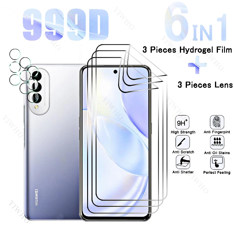 

Гидрогелевая пленка 6 в 1 с полным покрытием для Huawei Nova 8 SE, молодежная защита для экрана со сканером отпечатков пальцев для Huawei Nova8 CHL-AL60 6,6 дюйма, объектив камеры